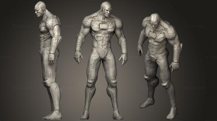 Figurines heroes, monsters and demons (Cyborg 33, STKM_0748) 3D models for cnc